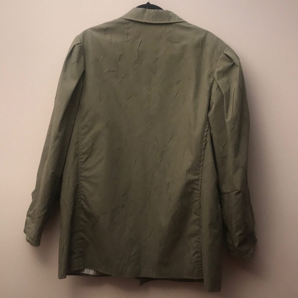 Bubble Sleeve Textured Blazer - image 3